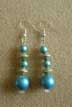 blue and green 80s earrings