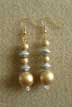 gold and silver80s earrings