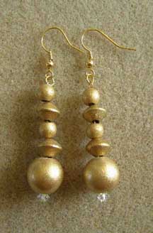 gold 80s earrings