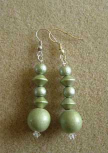 green 80s earrings