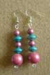 pink and blue 80s earrings