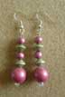 pink and gold 80s earrings