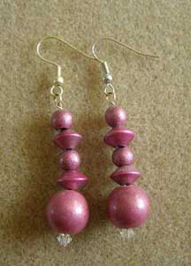 pink 80s earrings