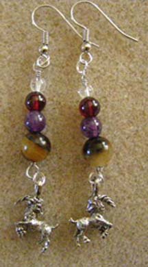 capricorn gemstone earrings