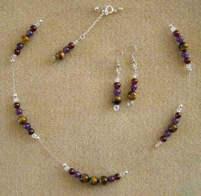 capricorn gemstone necklace set