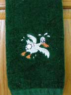 embroidered golf towel