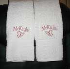 embroidered hand towel set