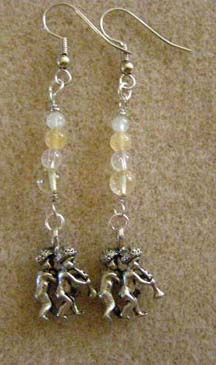 gemini gemstone earrings