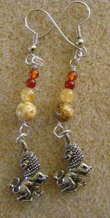 leo gemstone earrings