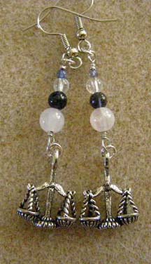 libra gemstone earrings