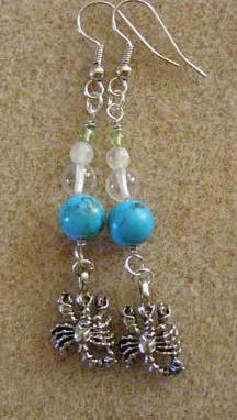 scorpio gemstone earrings