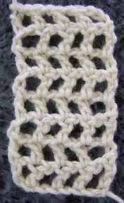 double crochet, chain stitch, filet crochet