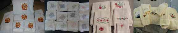 embroidered towels