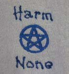 Harm None Embroidery