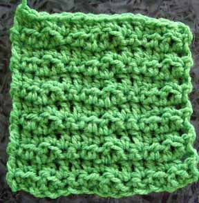 half double crochet, double crochet